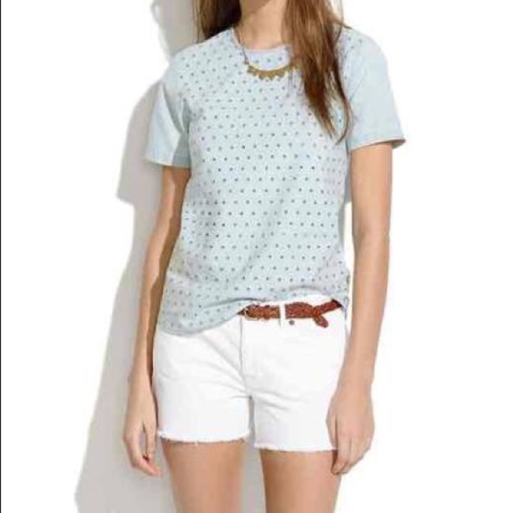 Madewell White Denim Shorts